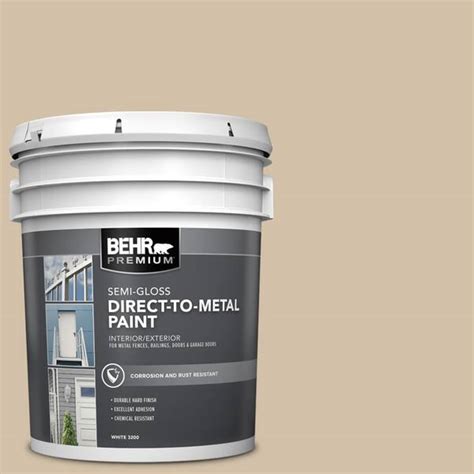 BEHR PREMIUM 5 Gal PPU7 08 Baja Semi Gloss Direct To Metal Interior