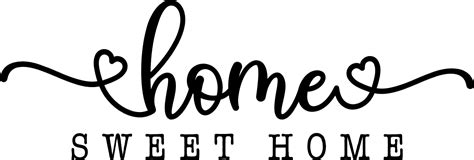 Home Sweet Home Sign With Hearts Free Svg File For Members Svg Heart