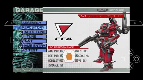 Armored Core Formula Front International Psp Gameplay St Time