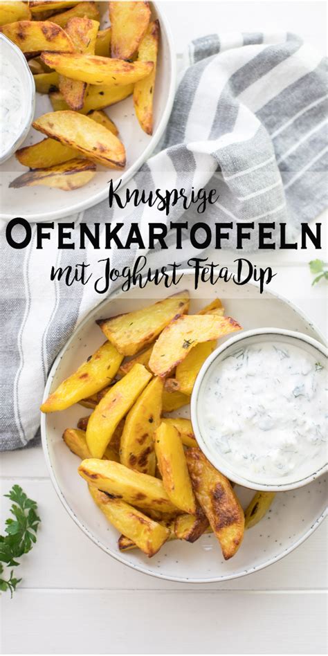 Knusprige Ofenkartoffeln Mit Joghurt Feta Dip Rezept Elle Republic