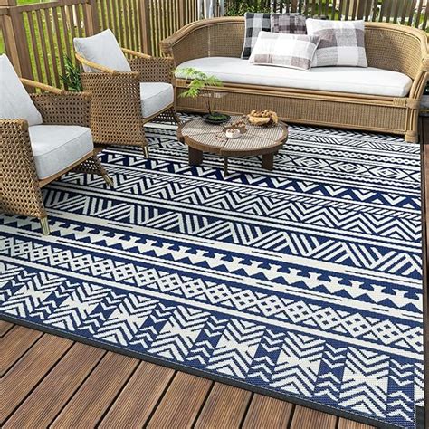 Amazon MontVoo Outdoor Rug Carpet Waterproof 5x8 Ft Reversible