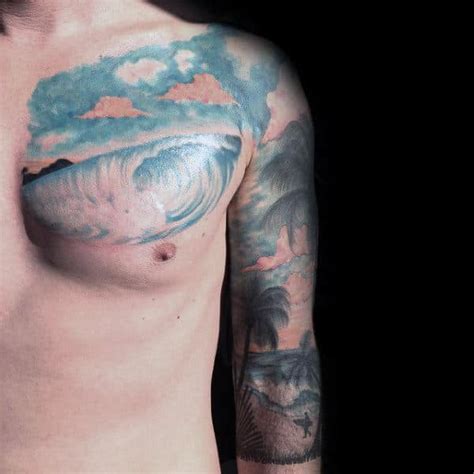 90 Surf Tattoos For Men Oceanic Design Ideas