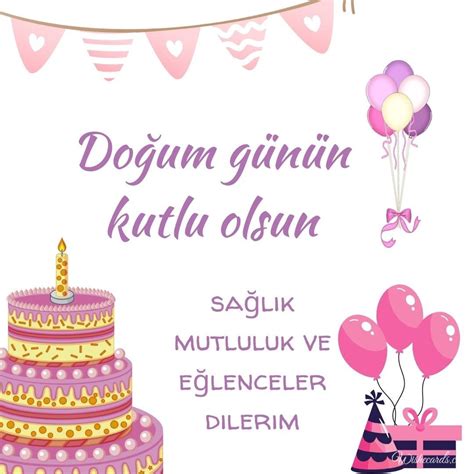 Turkish Happy Birthday Cards And Wish Images