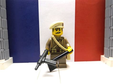 Wwii Lego French 172e Saper Regiment Infantry 1939 With Sten Side