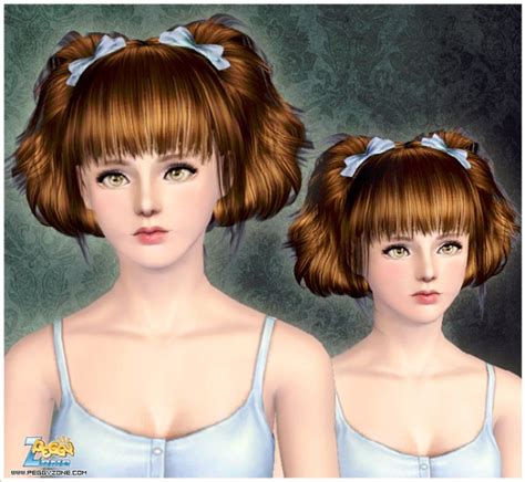 Fancy Schmancy Bow Hair Id 890 By Peggy Zone Sims 3 Hairs