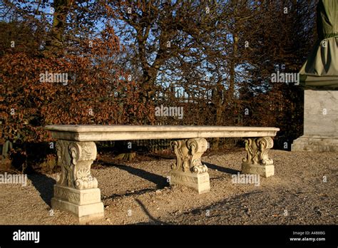 Stone Bench In Versailles Paris France Stock Photo Alamy