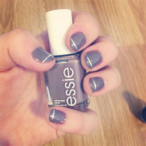 Essie Merino Cool Purchased At Shoppers With Silver Nail Tape