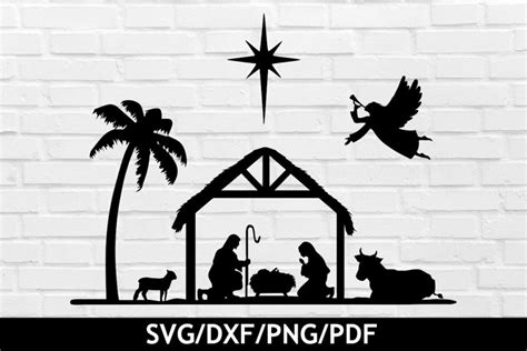 Simple Nativity Svg Cut File Christmas Svg