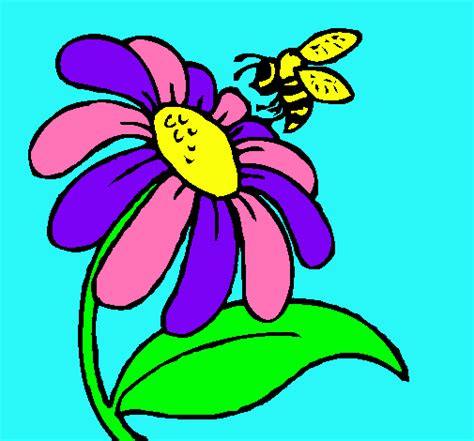 Dibujo De Margarita Con Abeja Pintado Por Ximena En Dibujos Net El D A