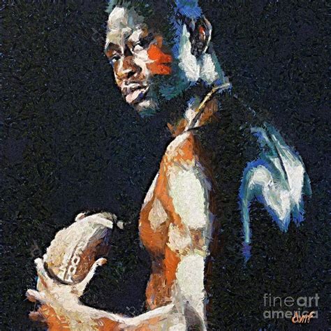 American Football Player Painting By Dragica Micki Fortuna