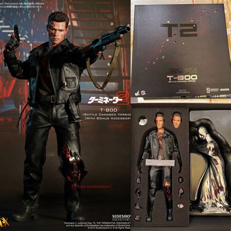 Hot Toys Dx13 Terminator 2 Judgment Day 1 6 T 800 Battle Damaged Ver Figure Ebay