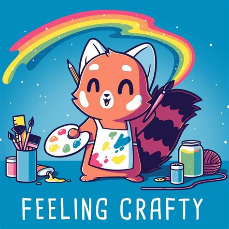 Feeling Crafty T Shirt Teeturtle Cute Cartoon Drawings Cute Animal