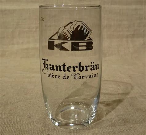 ANCIEN VERRE À bière bock KB Kanterbrau bière de Lorraine 25 cl EUR 4