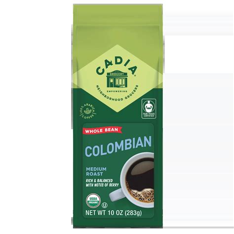 Organic Colombian Coffee Whole Bean Cadia