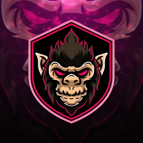 Premium Vector Monkey Sport Mascot Logo Design