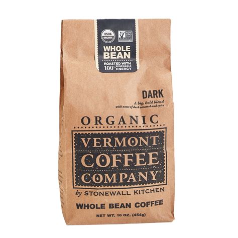 Vermont Coffee Company, Organic Dark Roast Whole Bean Coffee, 16oz