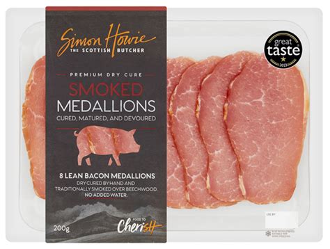 Premium Dry Cure Smoked Bacon Medallions G Simon Howie