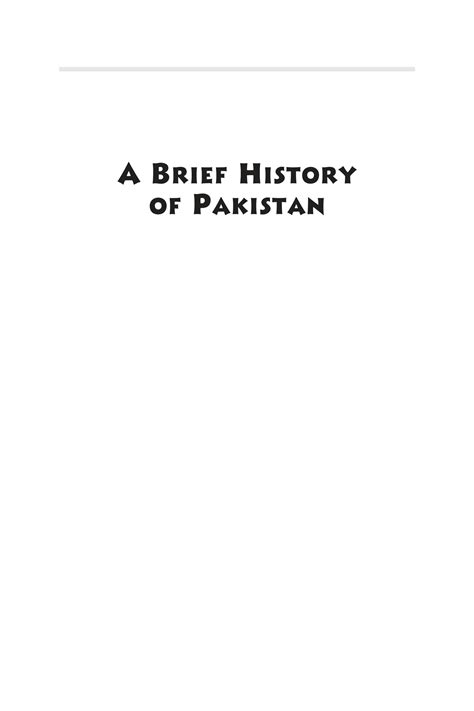 SOLUTION A Brief History Of Pakistan By James Wynbrandt Studypool