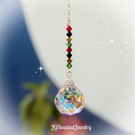 Large Black Rainbow Prism Crystal Suncatcher Jgbeads