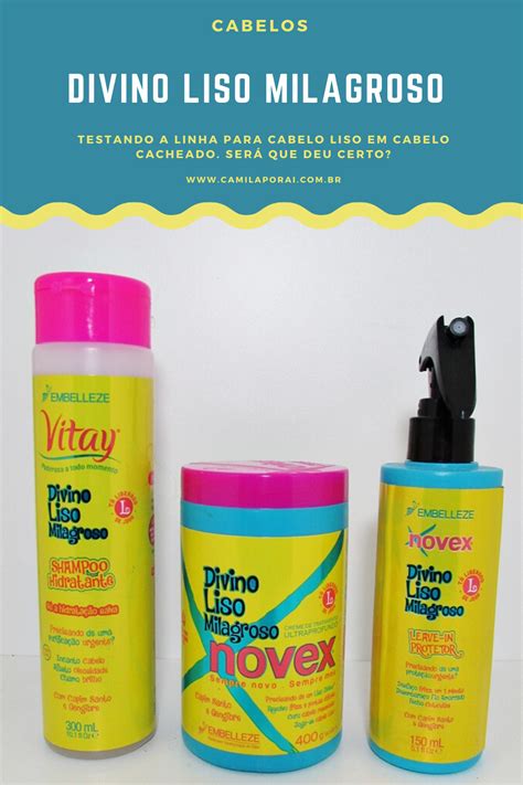 Novex Divino Liso Milagroso Testei No Cabelo Cacheado