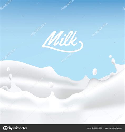 Realistische Milch Spritzer Vektor Hintergrund Illustration Stock