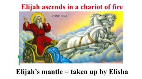 Elijah Ascends In A Chariot Of Fire Elijahs Mantle Taken Up By Elisha