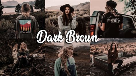 Dark Brown Preset Lightroom Mobile Tutorial And Presets Brown Tone