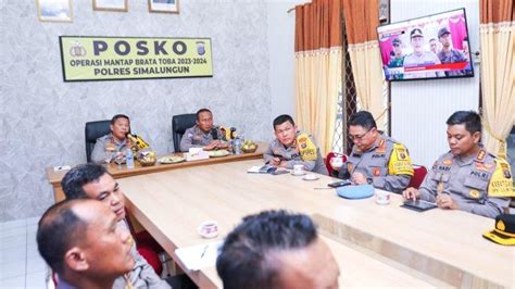 Cek Posko Ops Mantap Brata Polres Simalungun Kapolda Sumut Pastikan