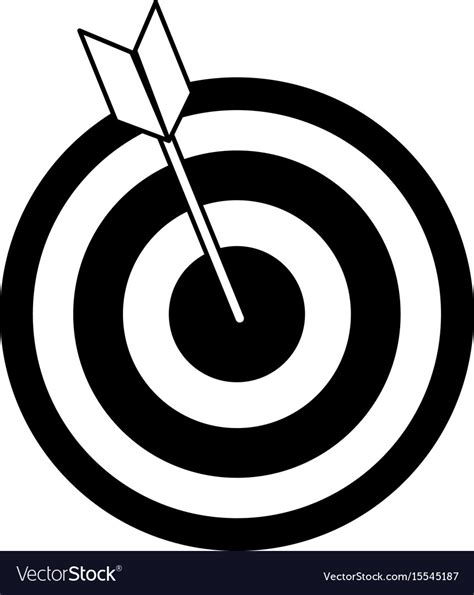 Bullseye with dart icon image Royalty Free Vector Image