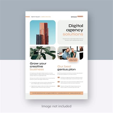 Premium Psd Creative Agency Flyer Print Template For Design Studio