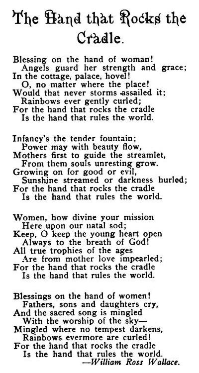 hand  rocks  cradle poem wikipedia