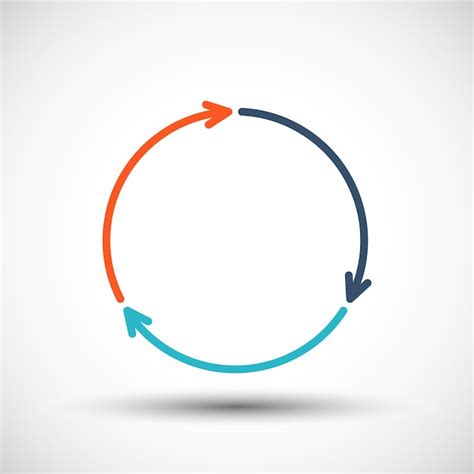 Plantilla infográfica de flechas vectoriales para diagrama de ciclo con