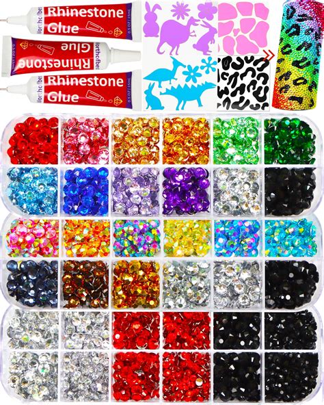 Worthofbest Flatback Rhinestones For Crafts With Glue Flat Back