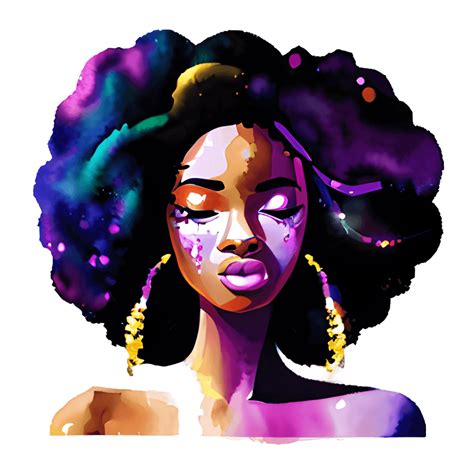 Womens Black Queen Afro Melanin Dripping Art · Creative Fabrica