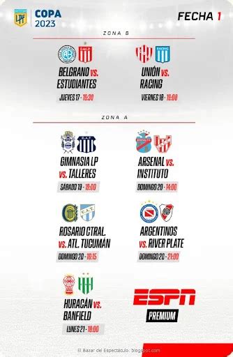 → Horarios Copa De La Liga Argentina 2023 Fecha 1 En Vivo Tv Partidos Por Espn Y Tv Pública El