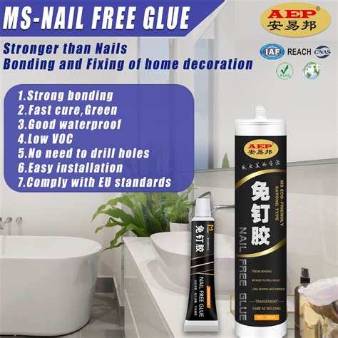 High Strength Free Nails Ms Adhesive Sealant For Construction Bonding