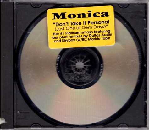 Monica – Don't Take It Personal (Just One Of Dem Days) (1995, CD) - Discogs