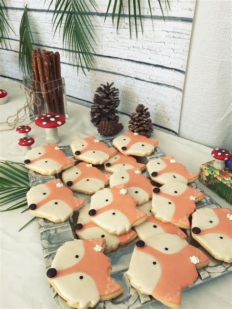 Fox Cookies For Woodland Creatures Animal Bday Party Woodland