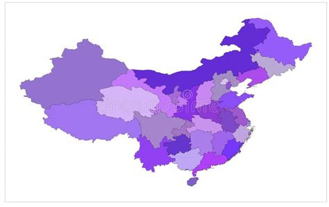 Ilustração Do Mapa Do Vetor De Cor Rosa china Ilustração do Vetor