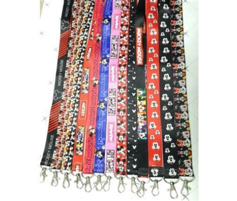 Lot Cartoon Mickey Minnie Neck Straps Key Chains Lanyard Id Holder Ebay