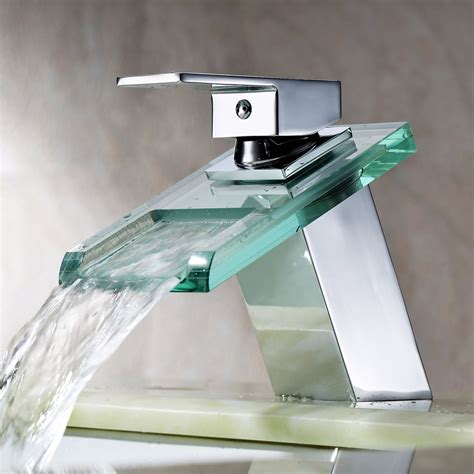 Faucets Bathroom Sink Faucets Modern Contemporary Waterfall Basin Faucet With Single Handle