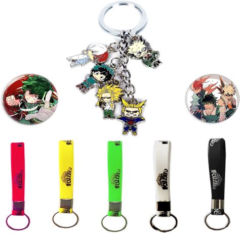 My Hero Academia Keychain Cute Anime Cosplay Deku Todoroki Alloy Key