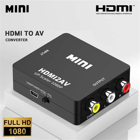 พร้อมส่งจ้า ตัวแปลงสาย Hdmi 2 Av หัวแปลง Hdmi To Av Converter 1080p