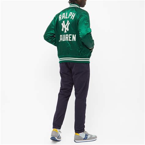 Polo Ralph Lauren NY Yankees Satin Baseball Jacket Green END GB