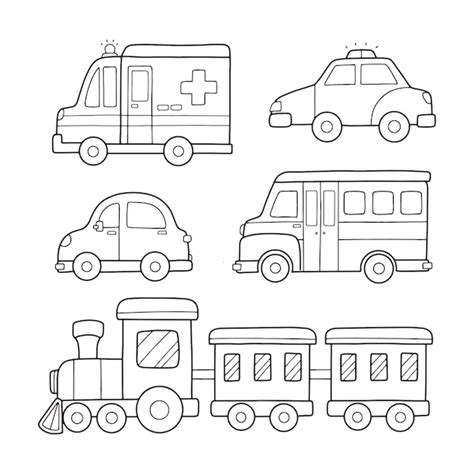 Transportation Coloring Book Pages