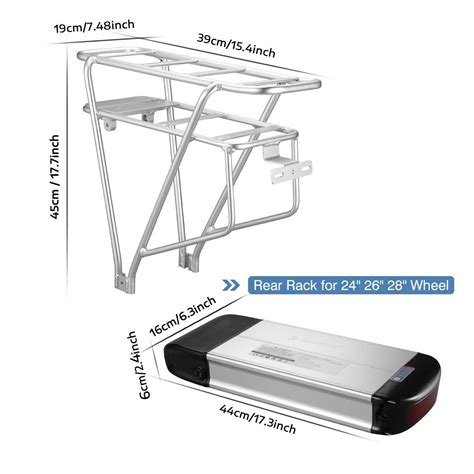 V Ah Rear Rack Lithium Ion Ebike Battery With Ubuy India