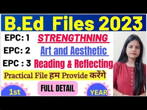 B Ed EPC 1 Hindi Language File EPC 2 Art And Aesthetic File EPC 3