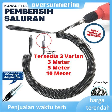 Jual Pipe Cleaner 3 5 10 Meter Alat Pembersih Saluran Pipa Tersumbat