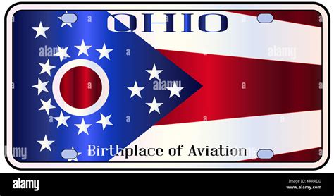 Ohio License Plate Flag Stock Photo - Alamy