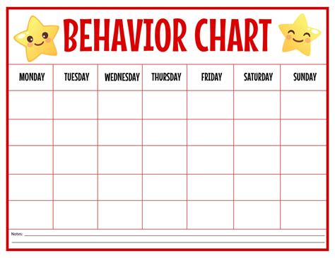 Behavior Sticker Chart Printable - PrintableBehaviorChart.com